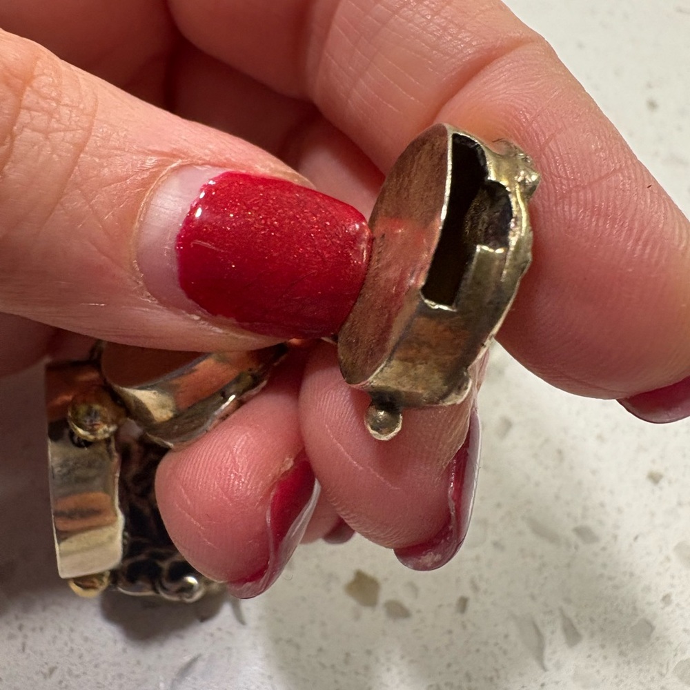 Antique Hughes Sterling Silver Sliding Charm Bracelet (RESERVED) - Picture 8 of 10